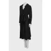 Silk dress with signature print
