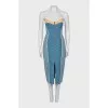 Dress with thin straps and zipper