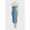 Dress with thin straps and zipper