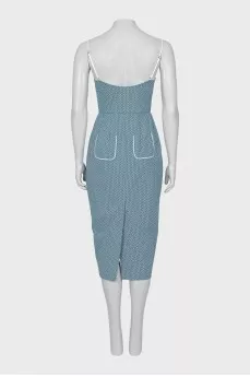 Dress with thin straps and zipper
