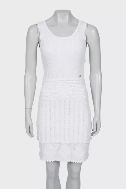 White dress with straps