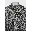 Silk dress with pleats