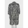 Silk dress with pleats