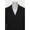 Men's single-breasted jacket in black