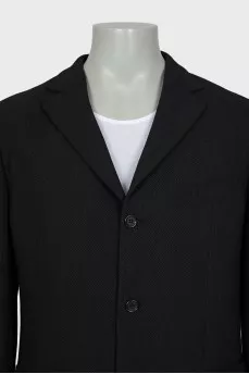 Men's single-breasted jacket in black