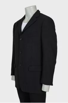 Men's single-breasted jacket in black