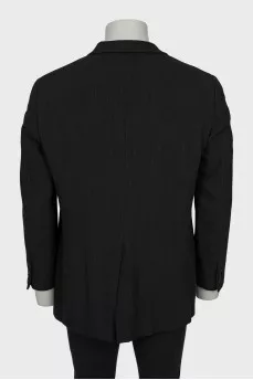 Men's single-breasted jacket in black