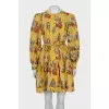 Yellow Floral Dress With Tag