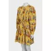 Yellow Floral Dress With Tag