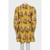 Yellow Floral Dress With Tag