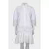 Shirt dress with lace trim