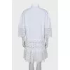 Shirt dress with lace trim