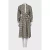 Plaid dress with long sleeves