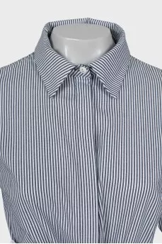 Pinstripe shirt dress