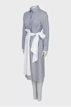 Pinstripe shirt dress