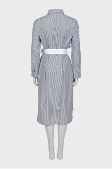 Pinstripe shirt dress