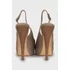 High heel fabric slingbacks