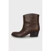 Brown leather cossacks