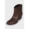 Brown leather cossacks