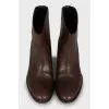 Brown leather cossacks