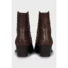 Brown leather cossacks