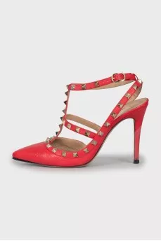 Rockstud metallic shoes