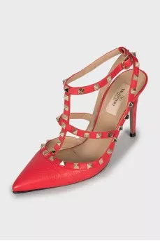 Rockstud metallic shoes