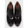 Leather ankle boots with platform and heel