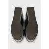 Platform slippers with braiding