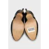 Suede cutout ankle boots