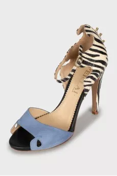 Animal print leather shoes