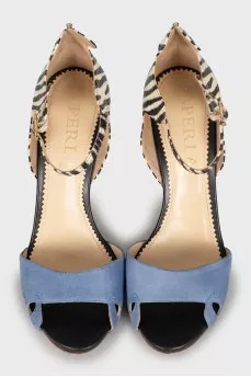 Animal print leather shoes