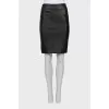 Fitted leather skirt