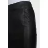 Fitted leather skirt