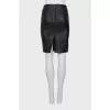 Fitted leather skirt