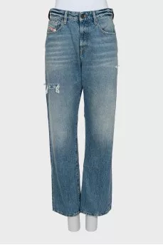 Синие джинсы loose fit 