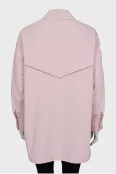 Pink oversized shirt