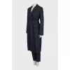 Suit of a long jacket and trousers