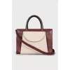 Leather bag with massive clasp