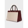 Leather bag with massive clasp