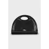 Leather bag with short handle