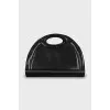 Leather bag with short handle