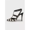 Black and white Rockstud shoes
