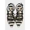 Black and white Rockstud shoes