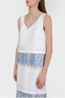 TOP with translucent inserts with tag