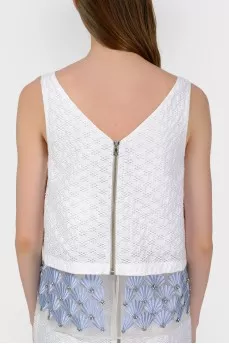 TOP with translucent inserts with tag