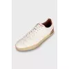 Men's white leather sneakers