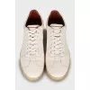 Men's white leather sneakers