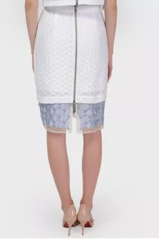 Skirt with translucent inserts with tag