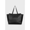 Leather skull shopper bag